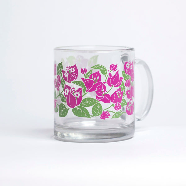 Glass Mug - Bougainvillea