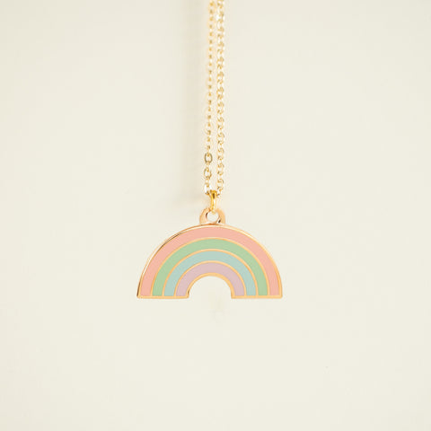 Tiny Charm Necklaces - Pastel Rainbow