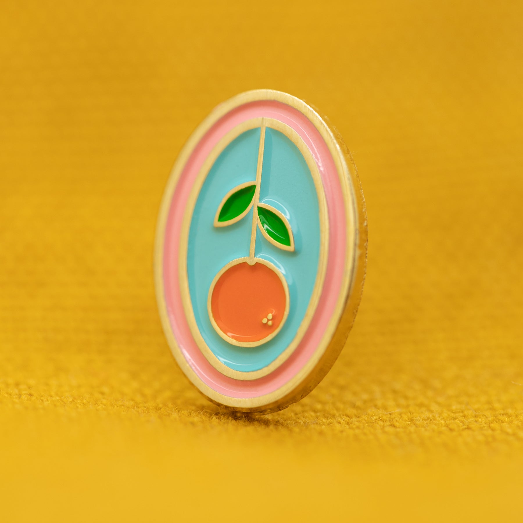Orange Oval Pin