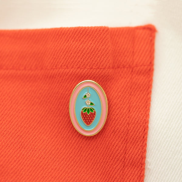 Strawberry Oval Pin