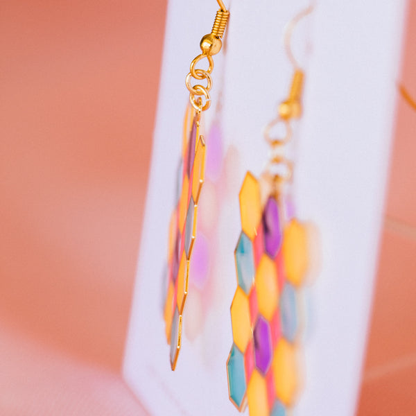 Tile Translucent Drop Earrings