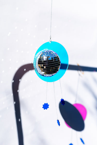 Iridescent Crescent Moon Disco Ball