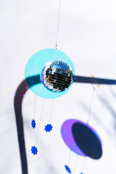 Iridescent Crescent Moon Disco Ball
