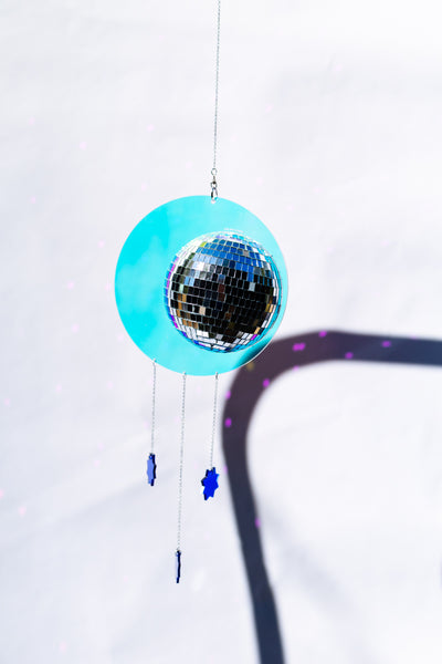 Iridescent Crescent Moon Disco Ball