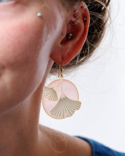 Ginkgo Translucent Earrings