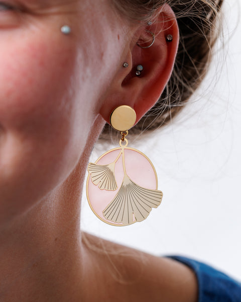 Ginkgo Translucent Earrings