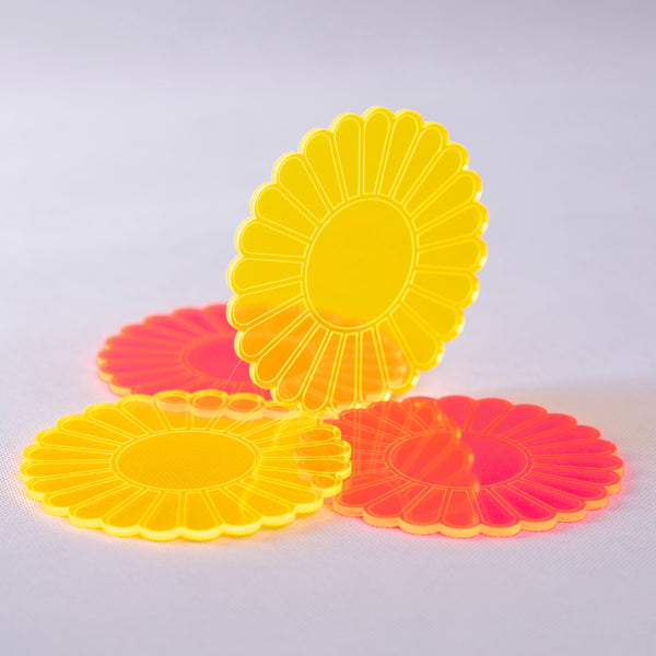 Acrylic Coasters - Daisy