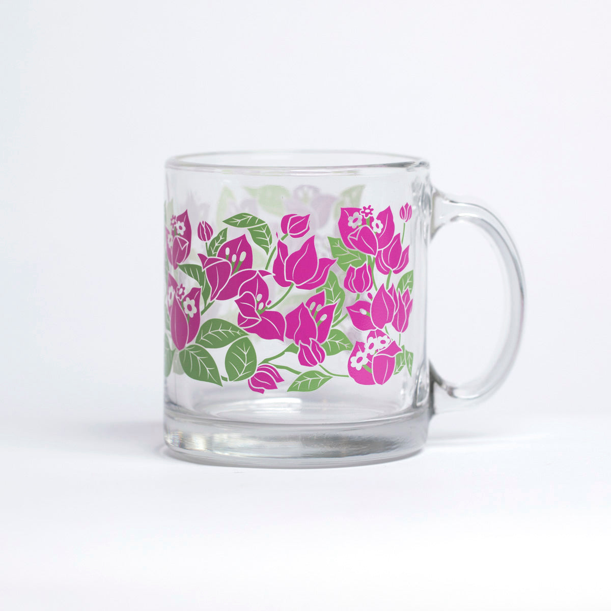 Glass Mug - Bougainvillea