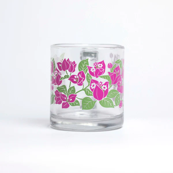 Glass Mug - Bougainvillea