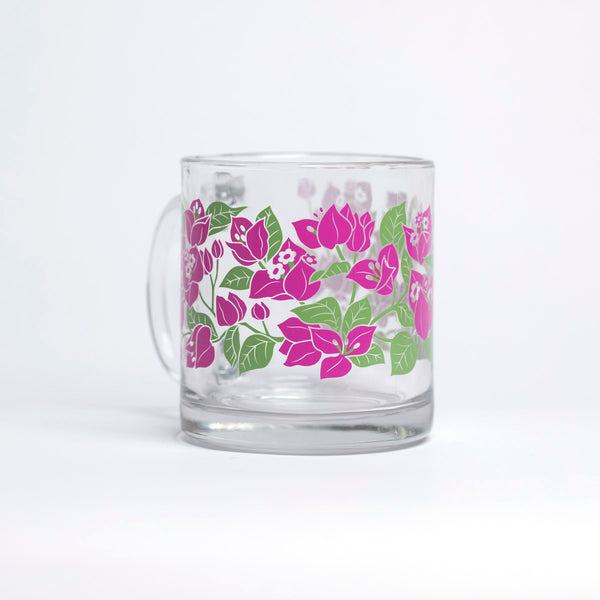 Glass Mug - Bougainvillea