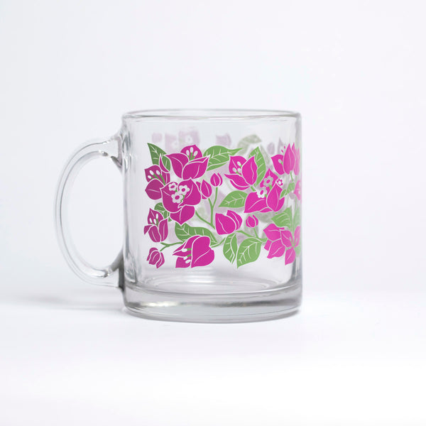 Glass Mug - Bougainvillea