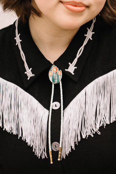 Three Flower Bolo Tie