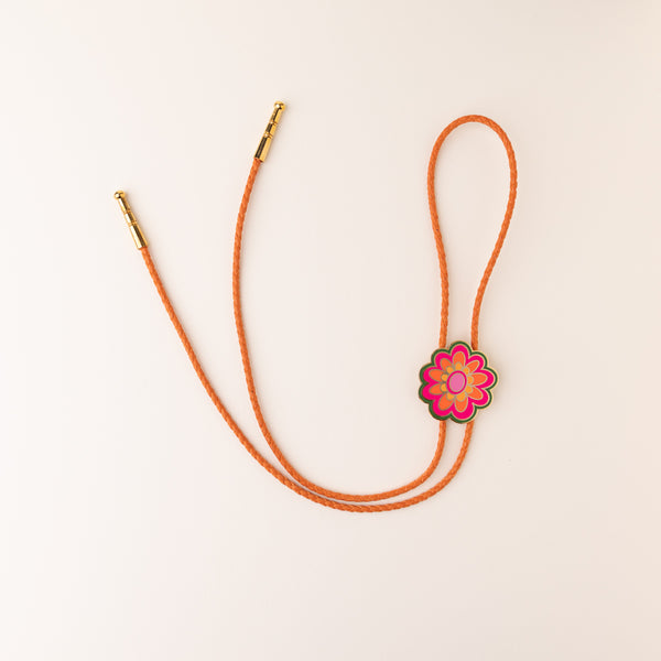 Golden Hearts - Bright Floral Bolo Tie