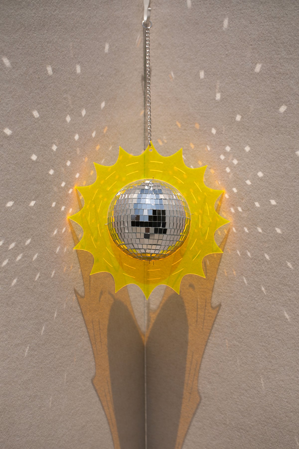 Dazzling Pink Disco Ball Shining On Wood by Hey Bre! Creative Studio Print