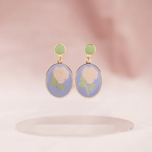 Rose Oval Earrings with Natelle Quek