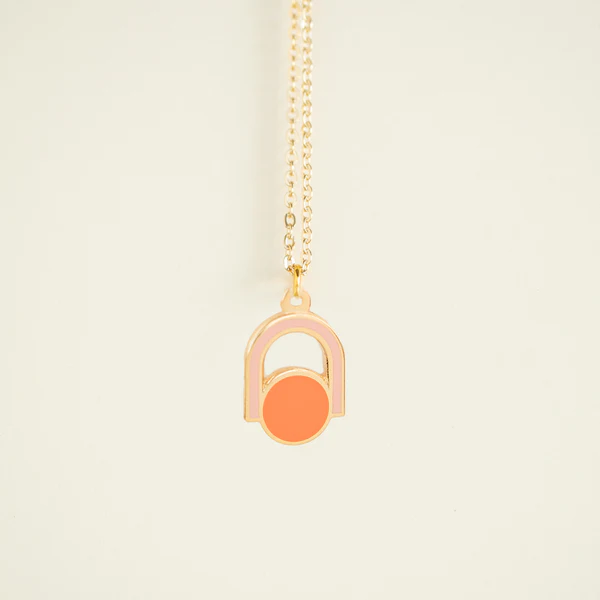 Tiny Charm Necklaces - Circle Arch