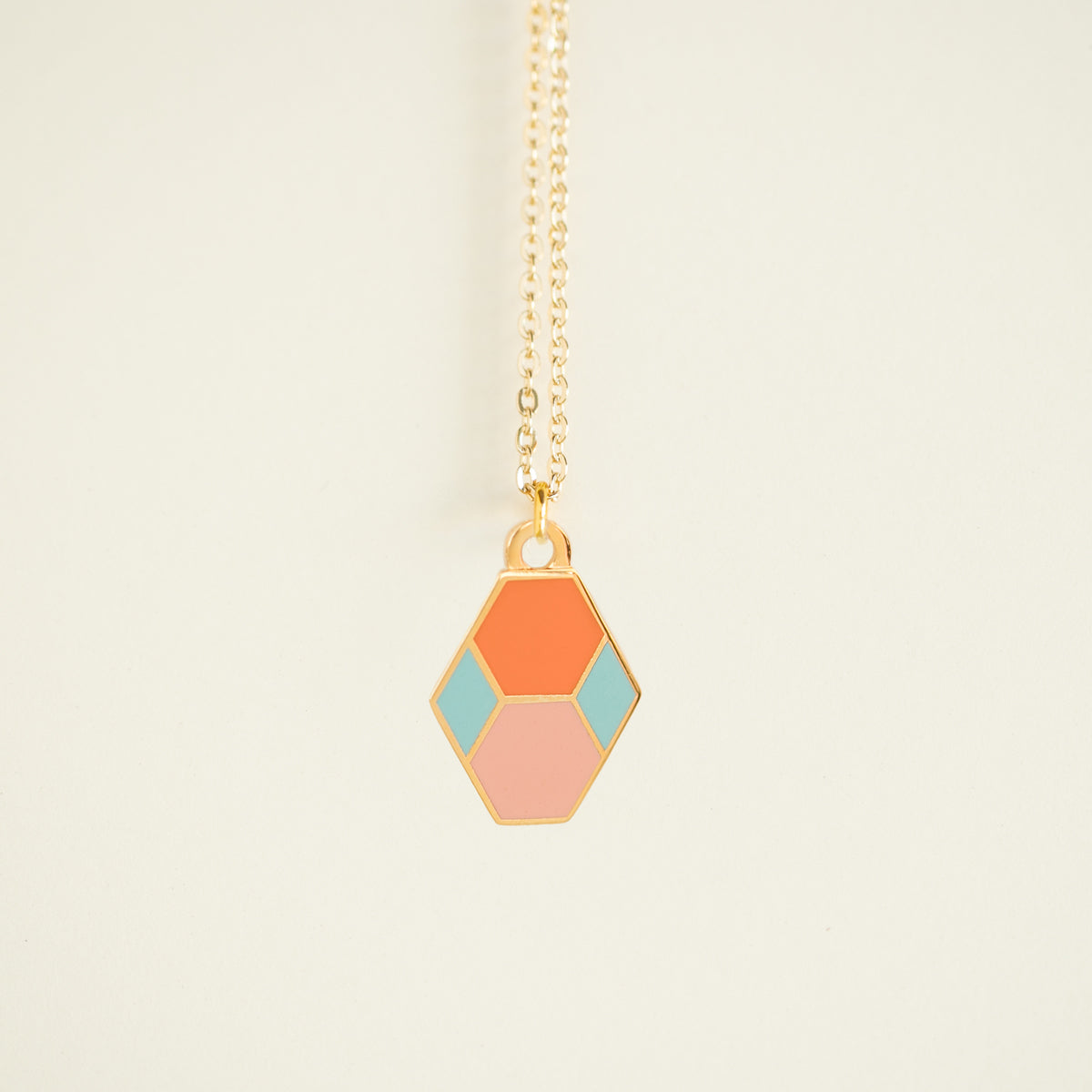 Tiny Charm Necklaces - Hex Tile