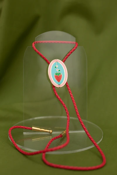 Strawberry Oval Bolo Tie