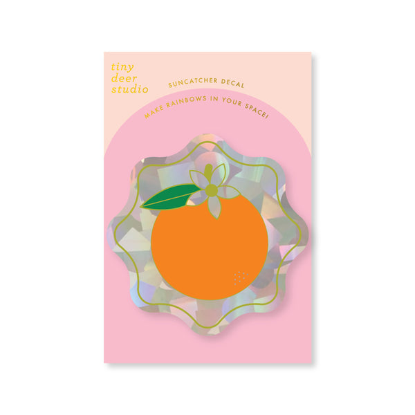 Sun Catcher Decal - Wavy Orange