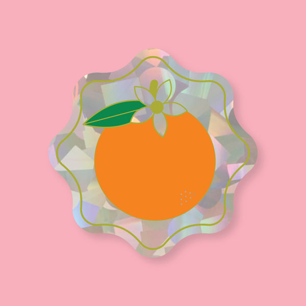 Sun Catcher Decal - Wavy Orange