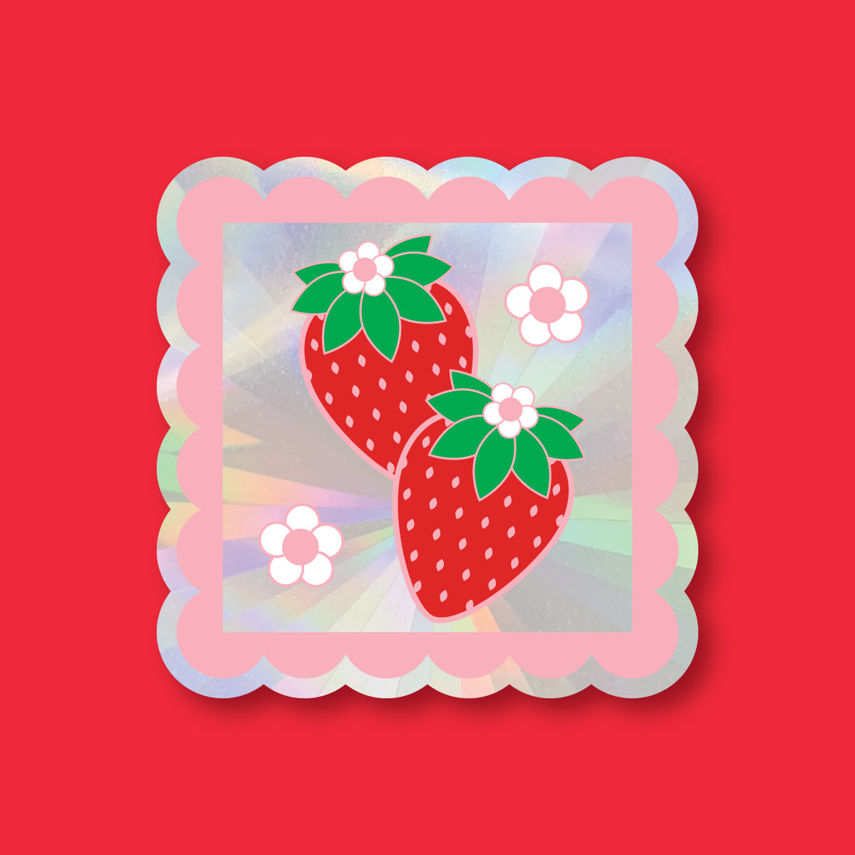 Sun Catcher Decal - Strawberry Stamp