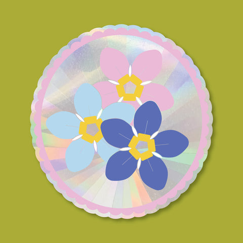 Sun Catcher Decal - Forget Me Not