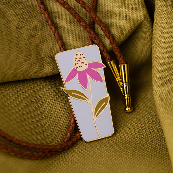 Echinacea Bolo Tie