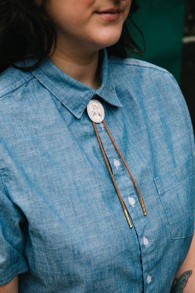 Rose Bolo Tie with Crush