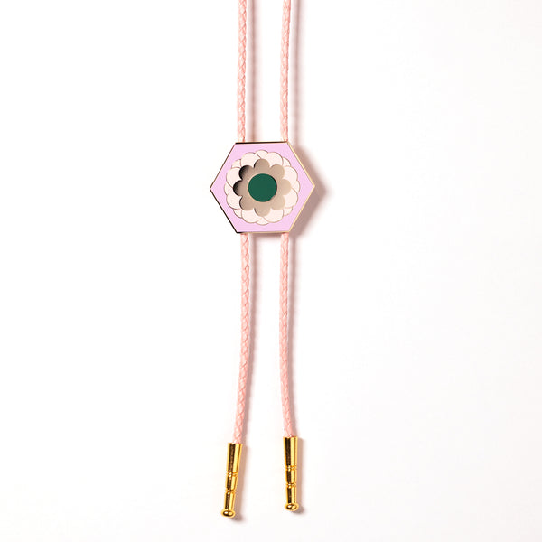 Daisy Hex Tile Bolo Tie