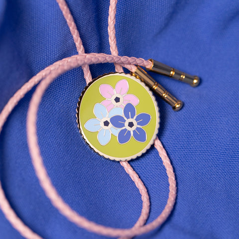 Forget Me Not Bolo Tie