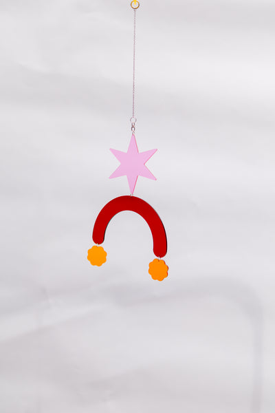 Starry Arch Puff Acrylic Suncatcher