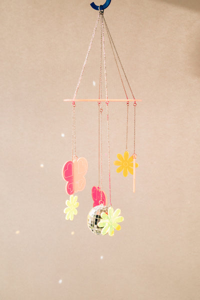 Mini Disco Mobile - Butterflies and Flowers