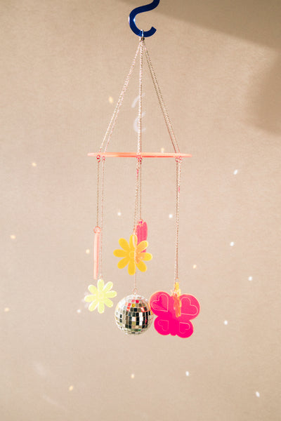 Mini Disco Mobile - Butterflies and Flowers