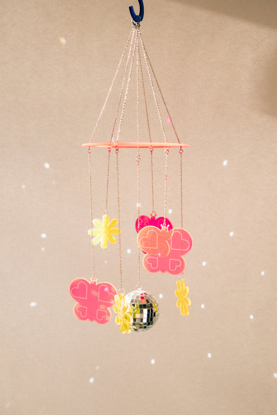 Mini Disco Mobile - Butterflies and Flowers