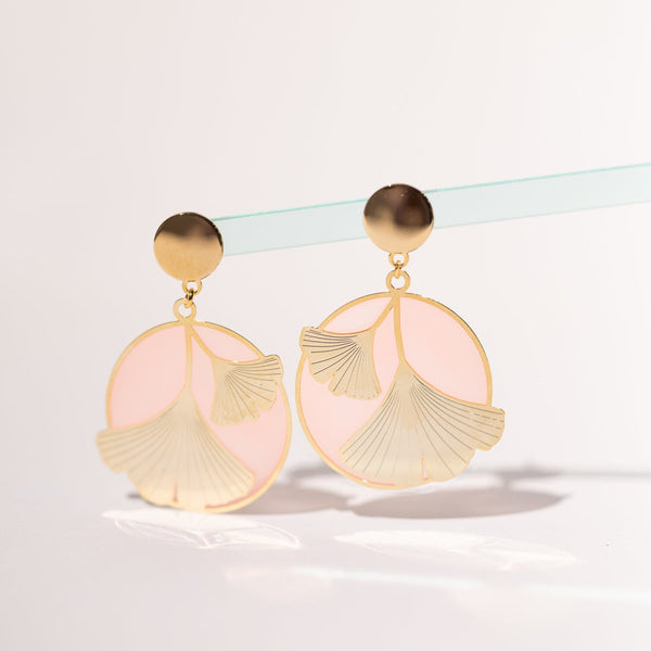 Ginkgo Translucent Earrings