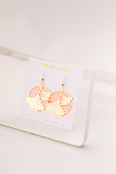 Ginkgo Translucent Earrings