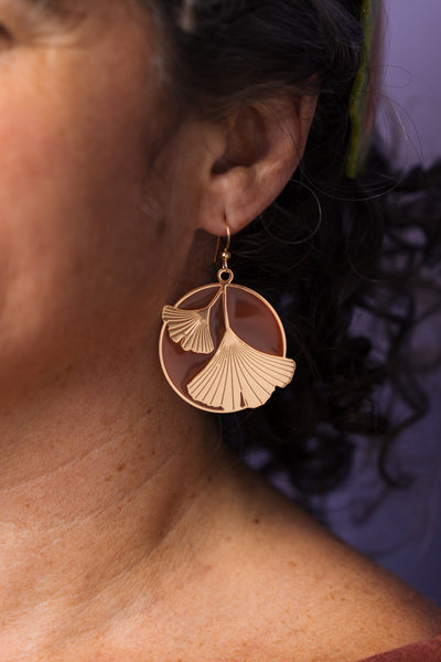 Ginkgo Translucent Earrings