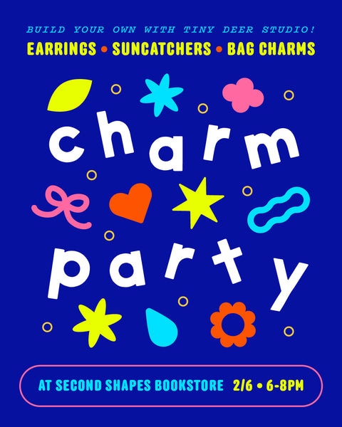 Charm Party at Second Shapes Bookstore