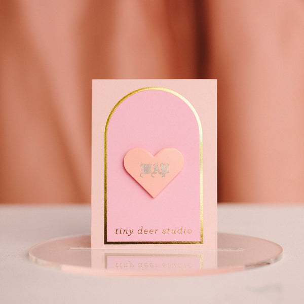 Custom Engraved Pin - Solid Heart