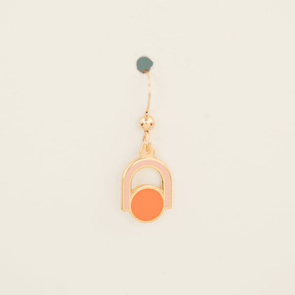 Circle Arch Mini Drop Earrings