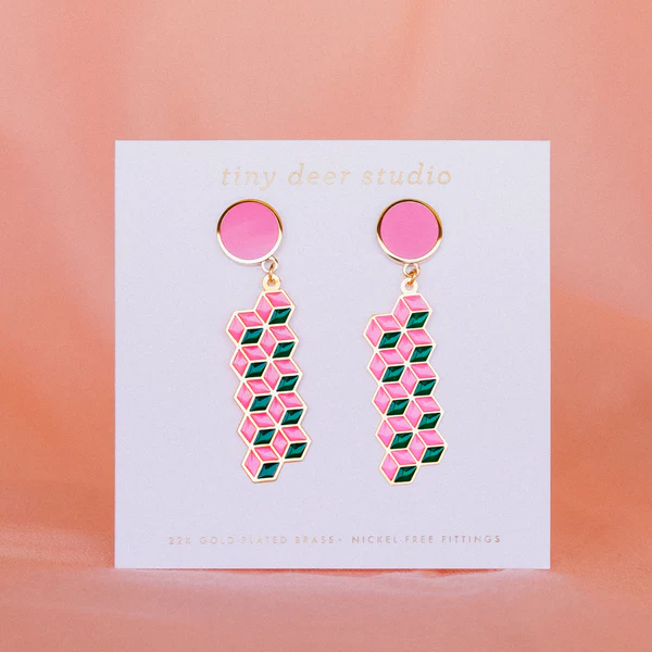 Friendship Bracelet Translucent Drop Earrings