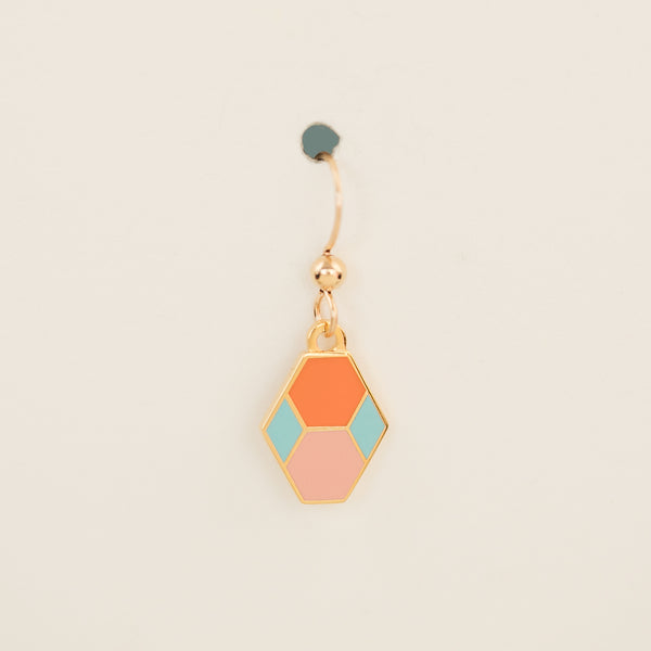 Hex Tile Mini Drop Earrings