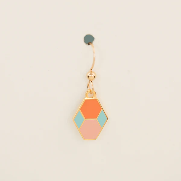 Hex Tile Mini Drop Earrings