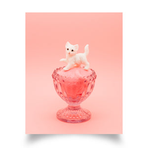 Pink Pedestal Cat