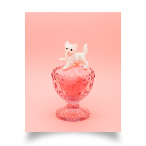 Pink Pedestal Cat