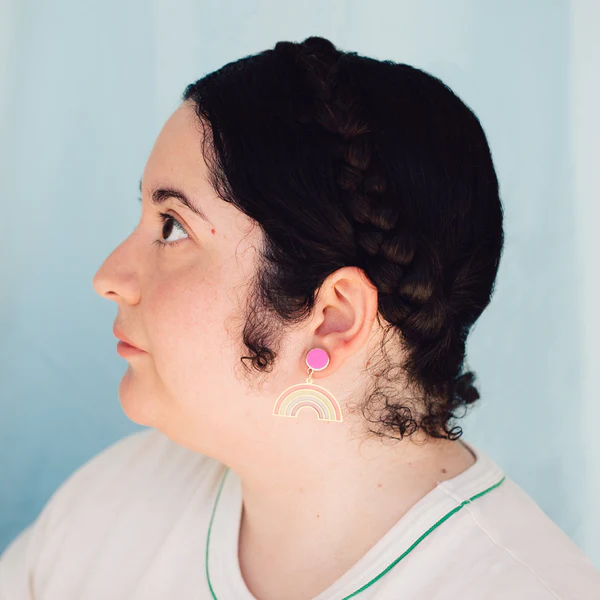 Rainbow Translucent Drop Earrings