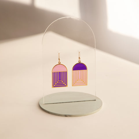 Arch - Translucent Earrings (Berry Pie)