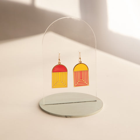 Arch - Translucent Earrings (Ketchup and Mustard)
