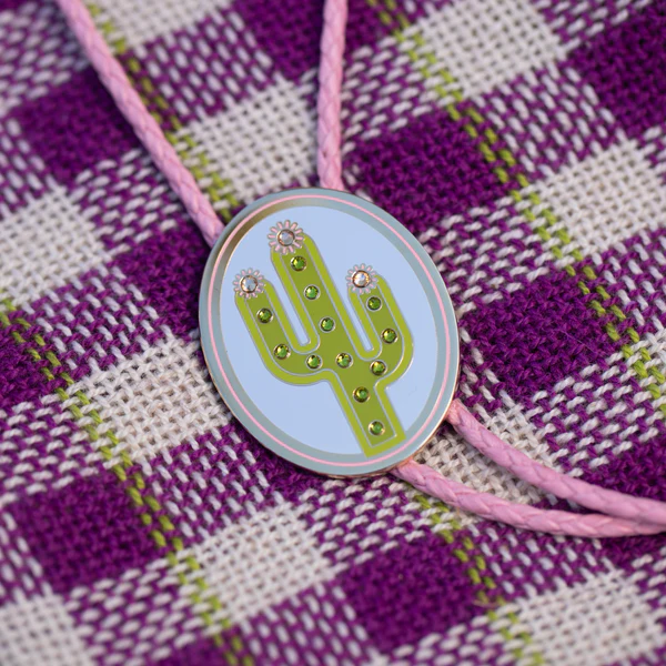 Rhinestone Cactus Bolo Tie