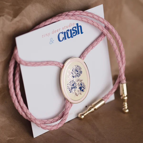 Rose Bolo Tie with Crush